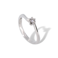 Anello solitario Recarlo ZS651/010 in oro 18k e diamanti naturali Donna  - ZS651/010